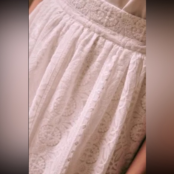 Sezane Editions Lace Eugenie Skirt 42/10 Ecru